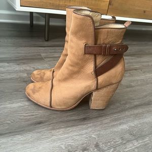 Rag & Bone Brown Suede Leather Trim Embellishment Boot